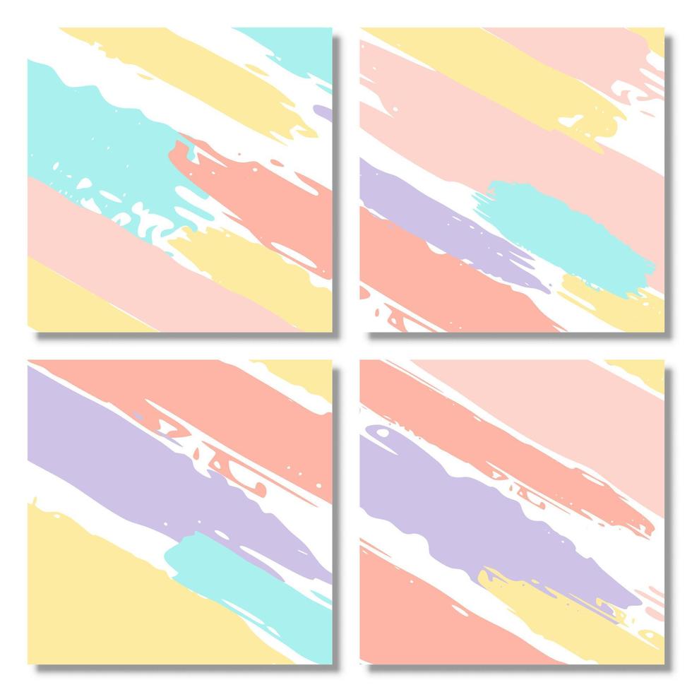 Set of Abstract Shape Background Pastel Color vector