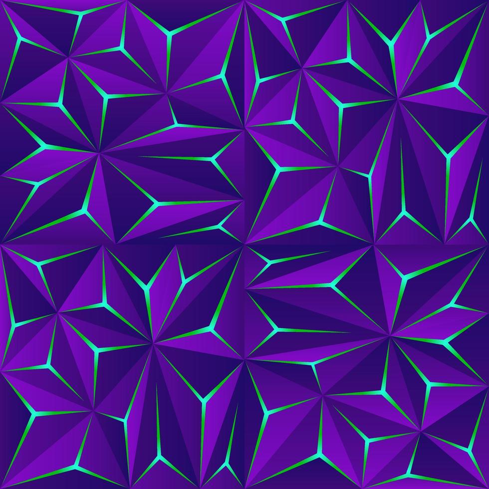 Abstract dark polygon background with light effect vector