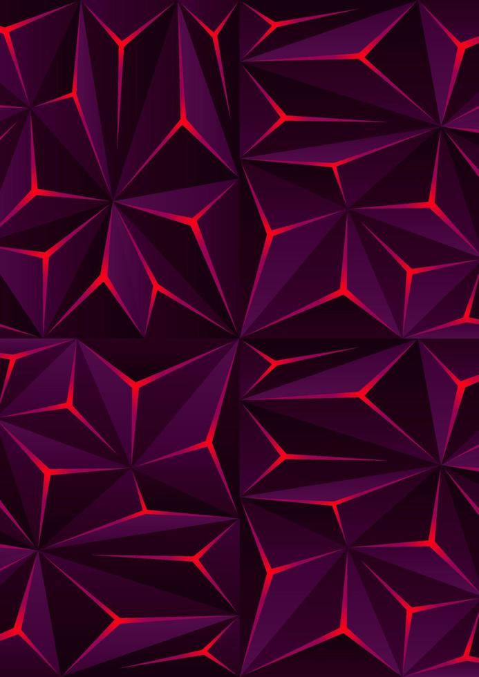 Abstract dark polygon background with light effect vector