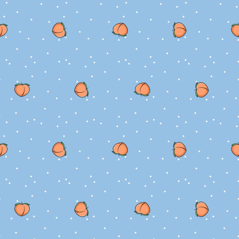 Peaches fruit vector seamless pattern 6036451 Vector Art at Vecteezy