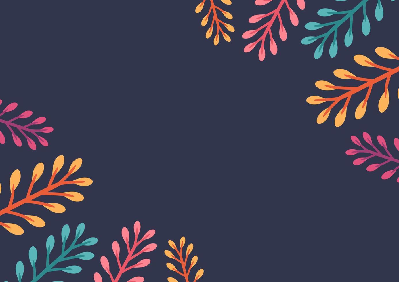 Modern tropical leaves background design vector