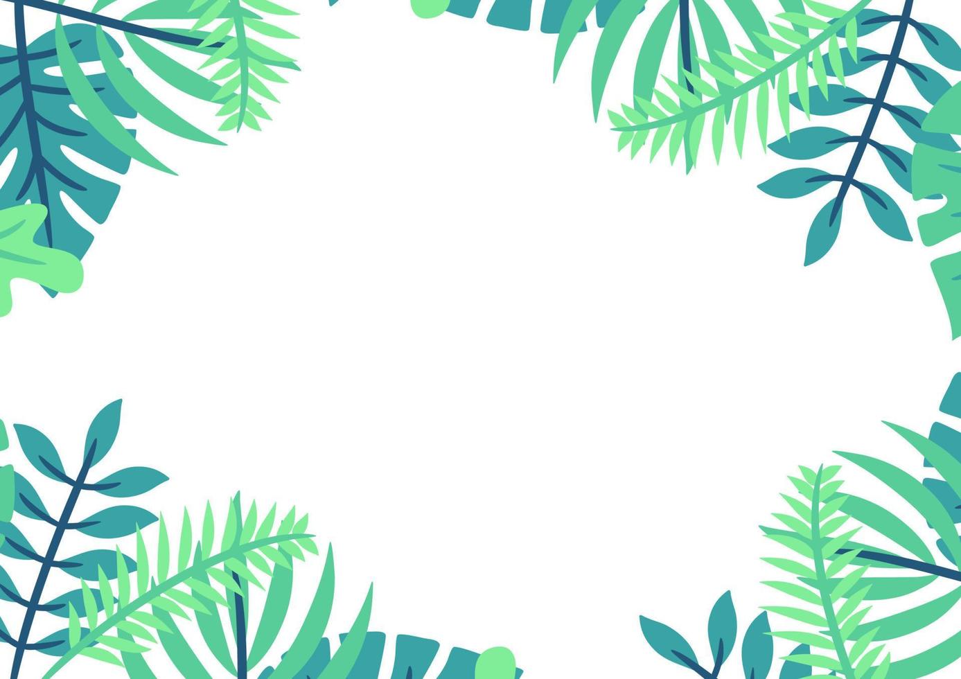 Modern tropical leaves background design vector