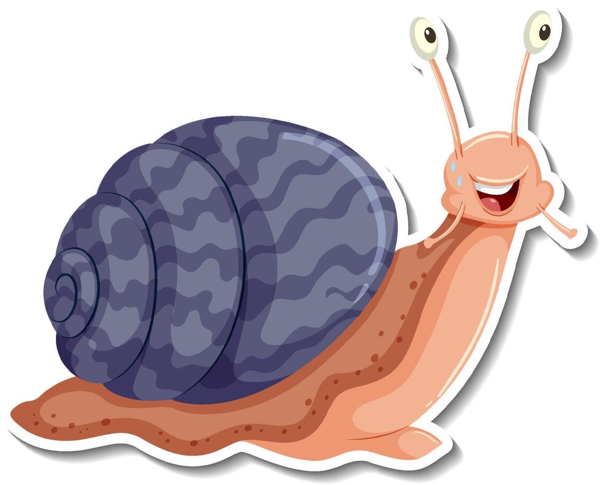 A snail animal cartoon sticker vector