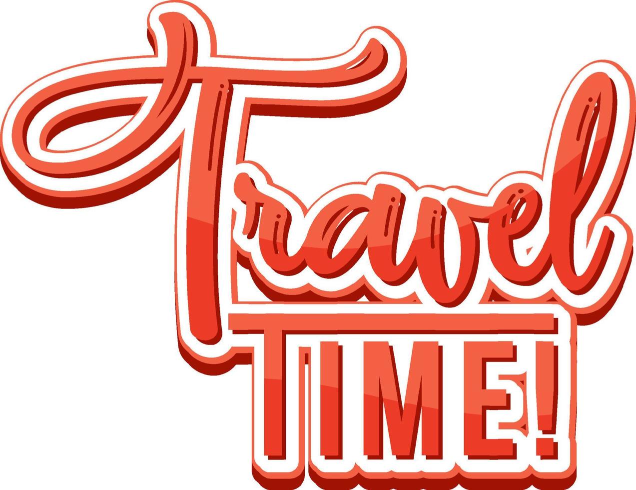 Travel Time typography design vector