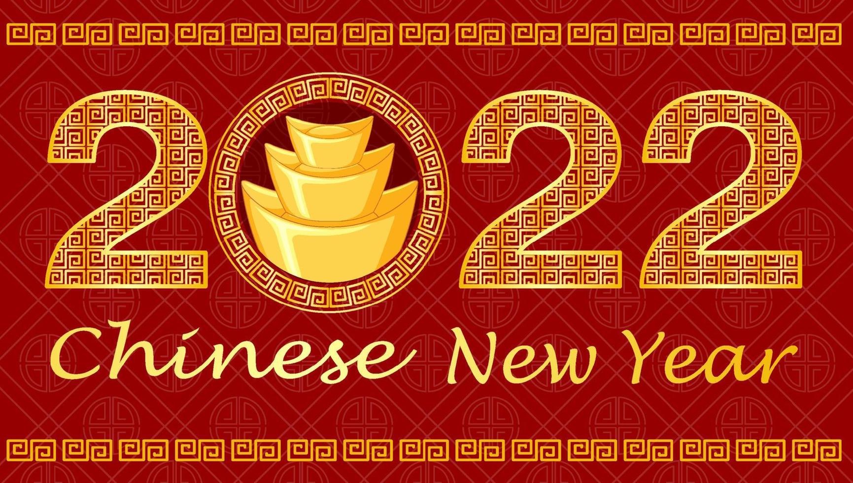 fondo de año nuevo chino con monedas de oro vector