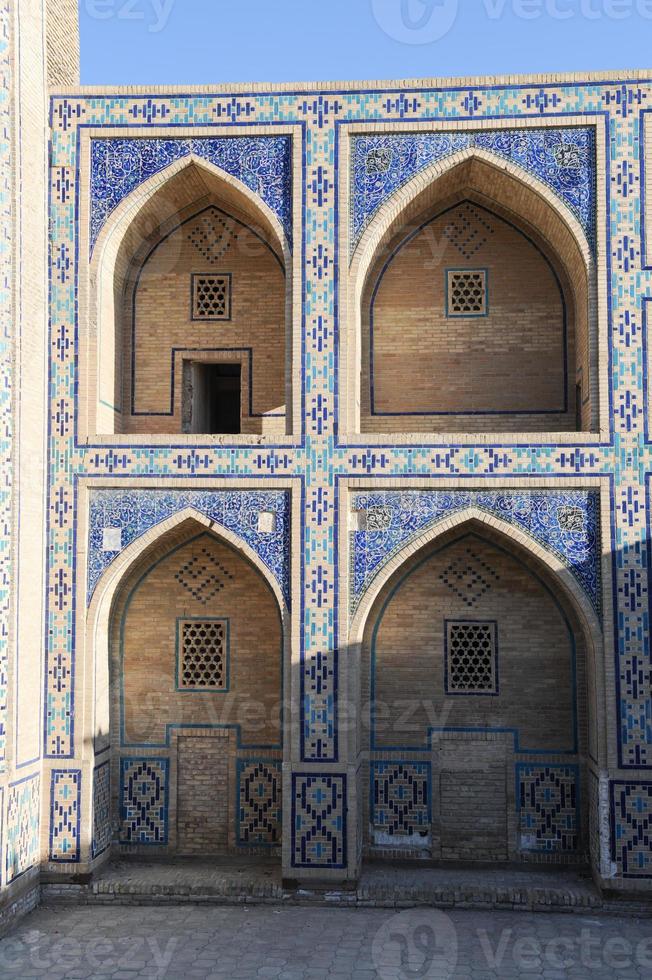 Elements of ancient architecture of Central Asia. Arch and gates of the ancient Asian traditional ornament. photo