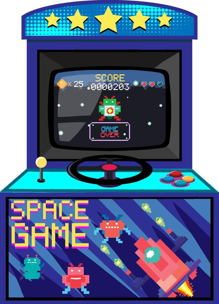 máquina de juego de arcade aislada vector