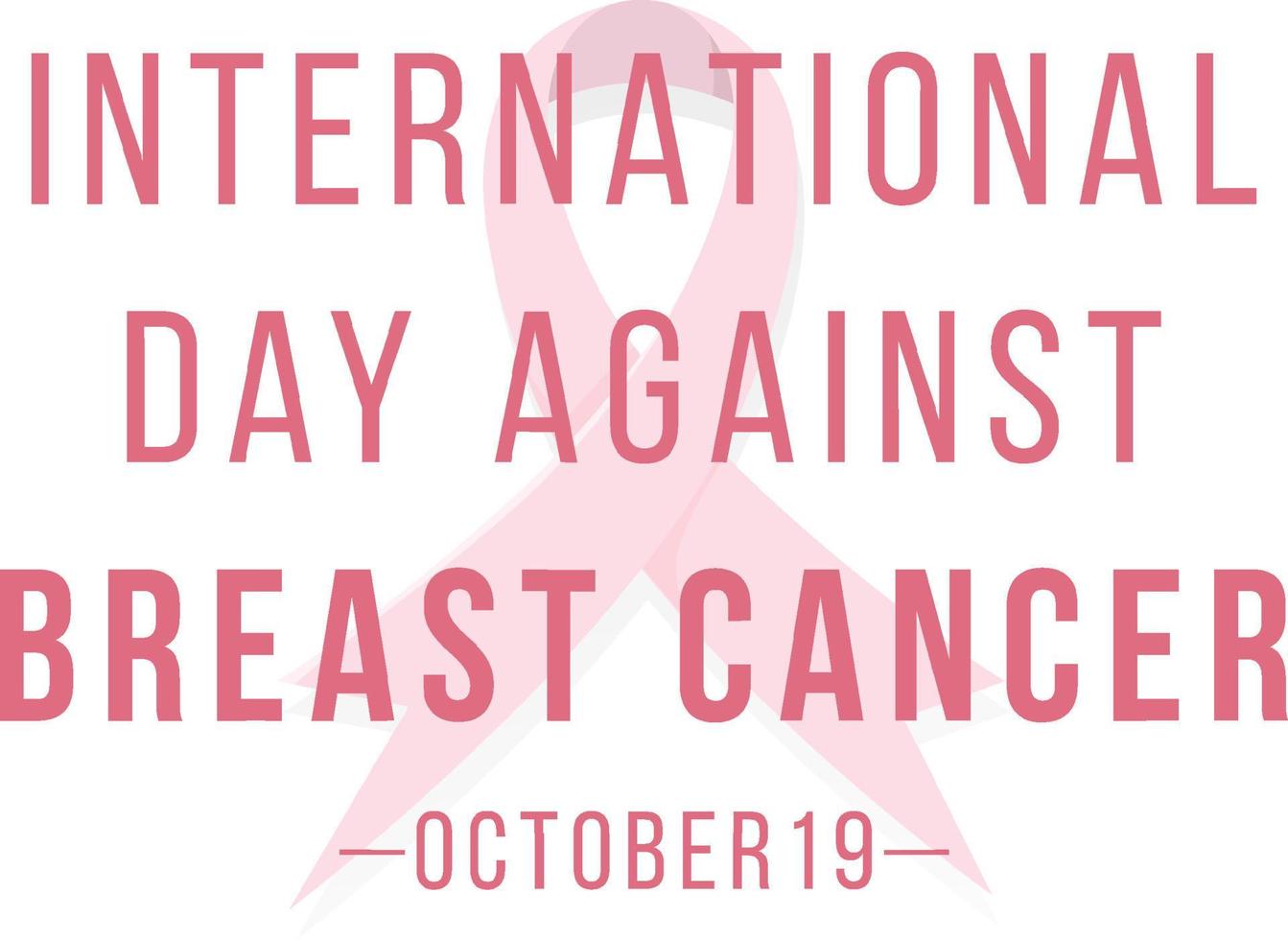 International Day Against Breast Cancer banner vector
