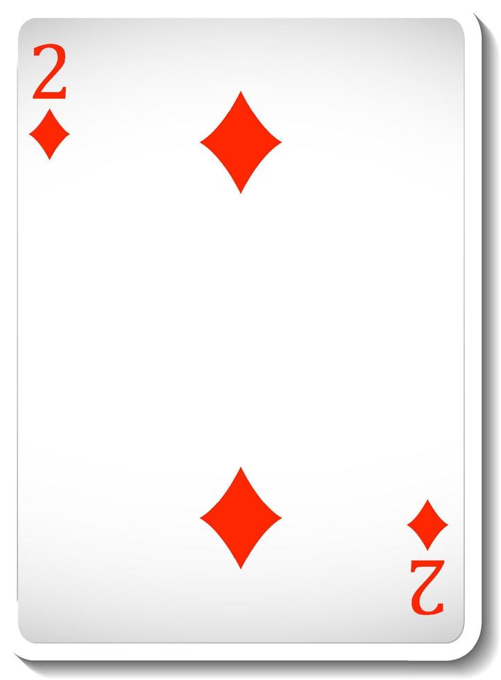 Ace of Diamonds Playing Card Isolated vector