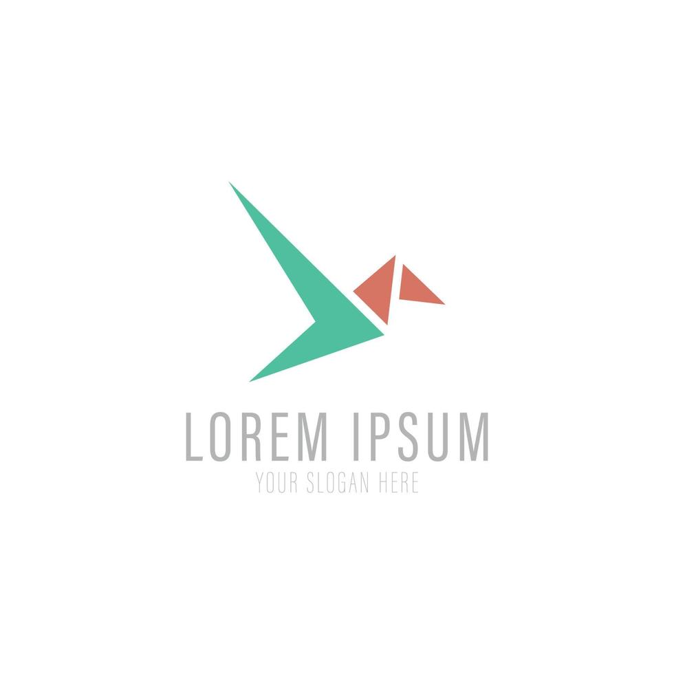 Origami bird logo design inspiration vector