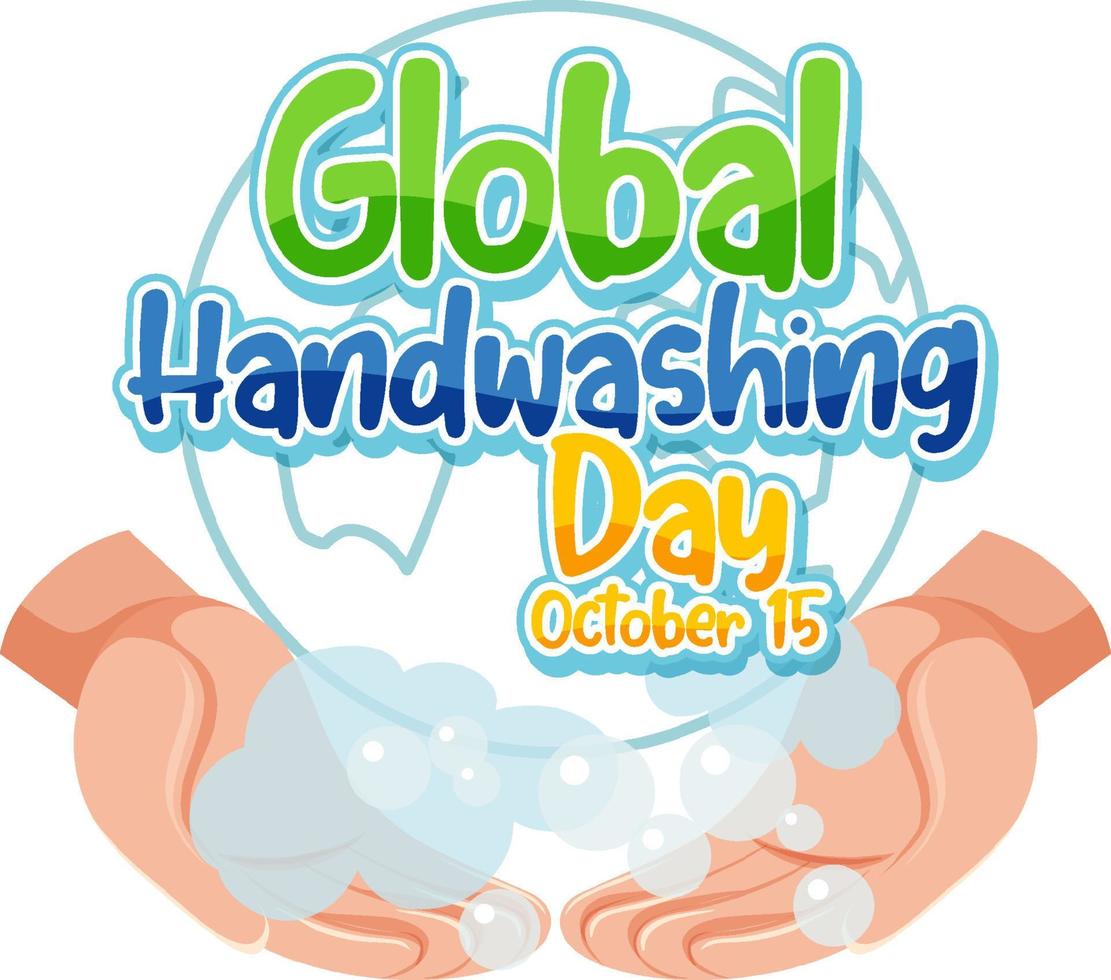 Global Handwashing Day banner design vector