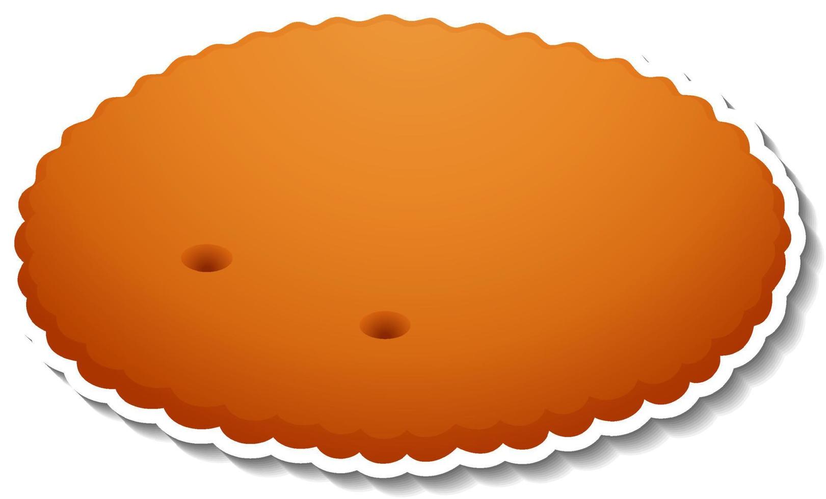 A biscuit cartoon sticker vector