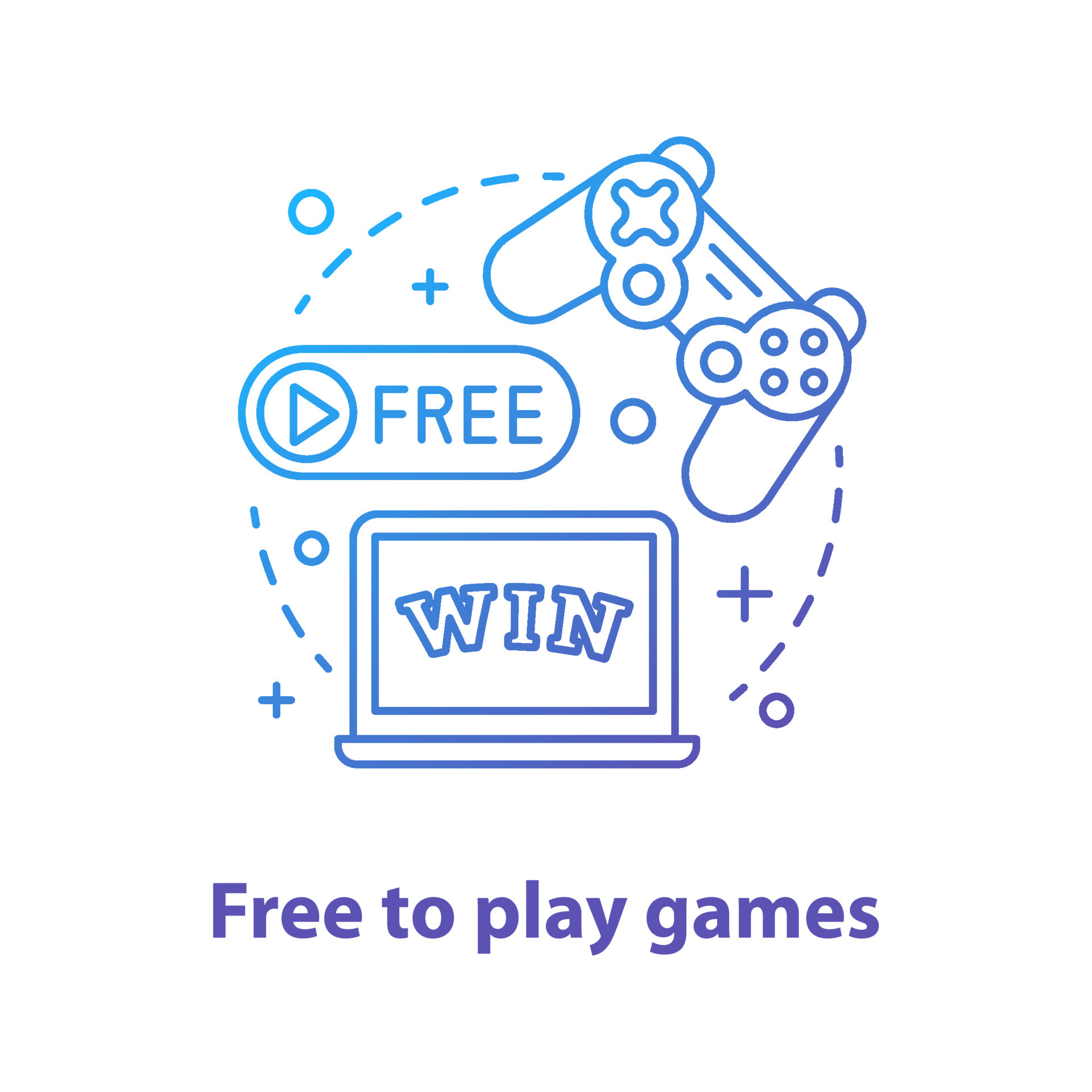 Free to play concept icon. Digital entertainment. Play games idea thin line  illustration. Online casino. Vector isolated outline drawing Stock Vector  Image & Art - Alamy