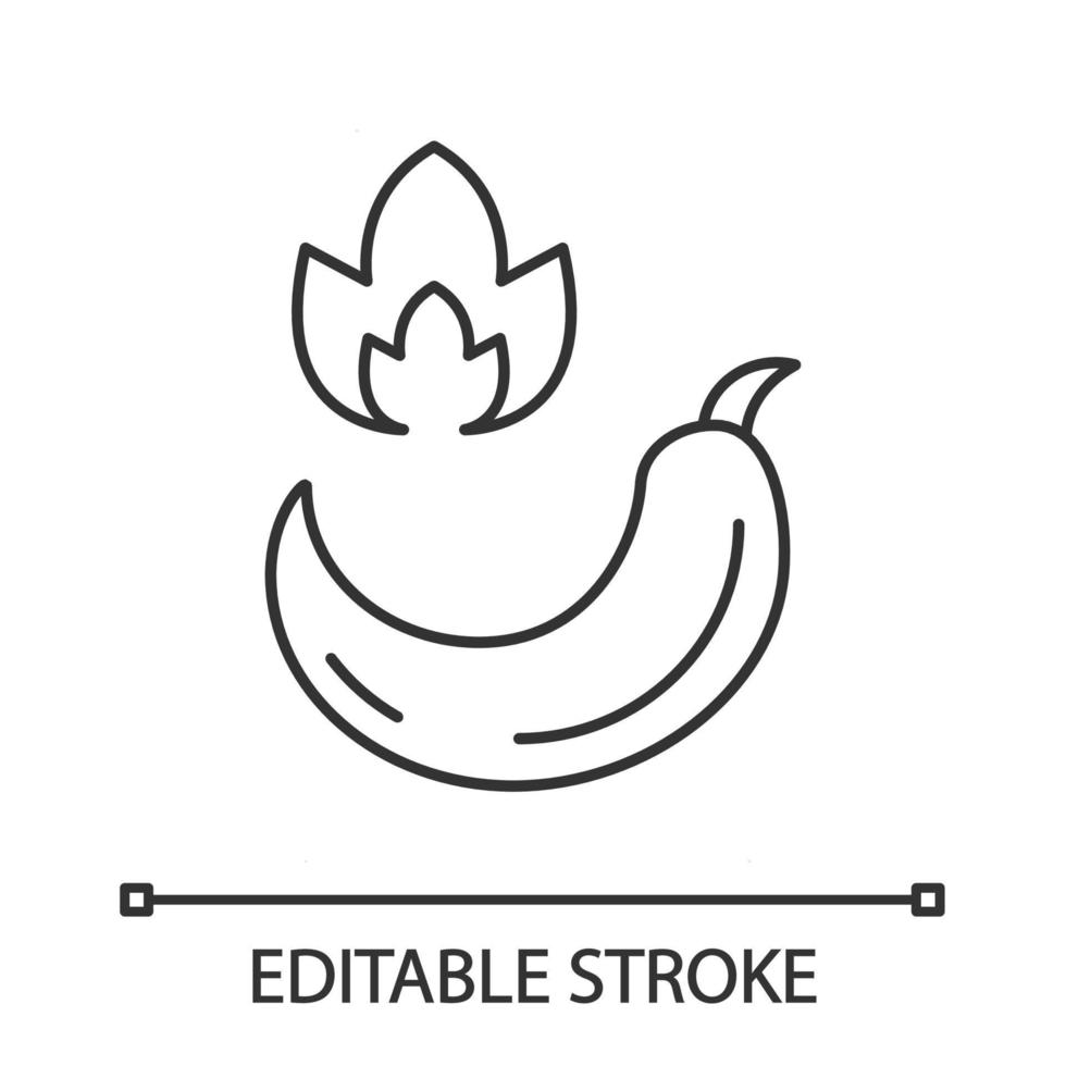 Hot Pepper Linear Icon Red Hot Chili Pepper Fire Pepperpod Thin Line Illustration Contour Symbol Vector Isolated Outline Drawing Editable Stroke Vector Art At Vecteezy