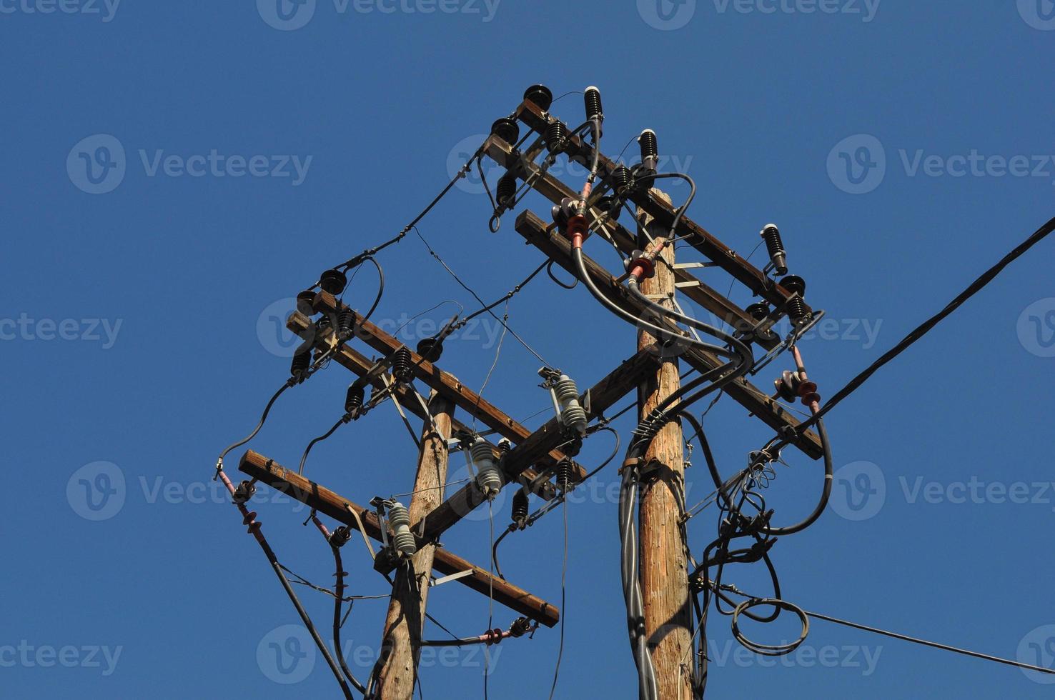 overhead power line photo