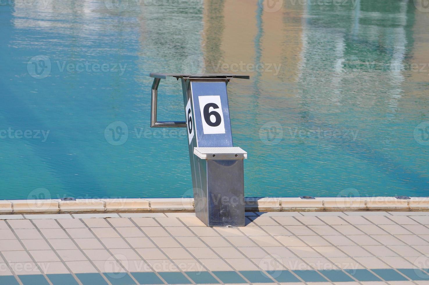 pool springboard with copy space photo