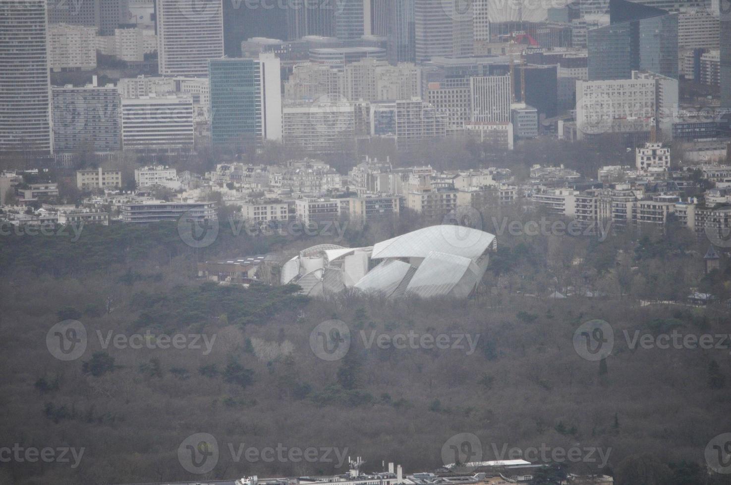 Aerial view of Paris photo