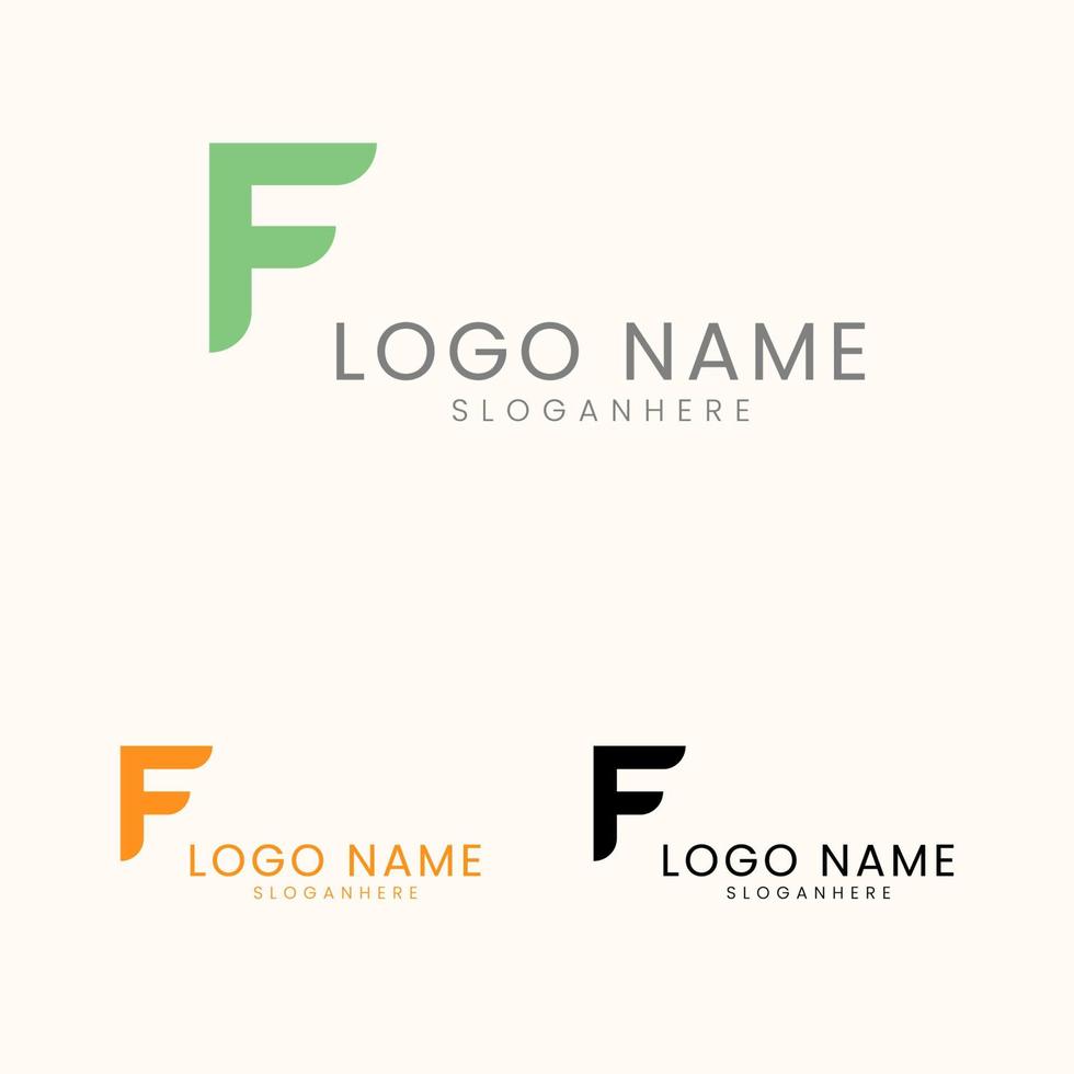 F letter logo vector design on white color background. f icon