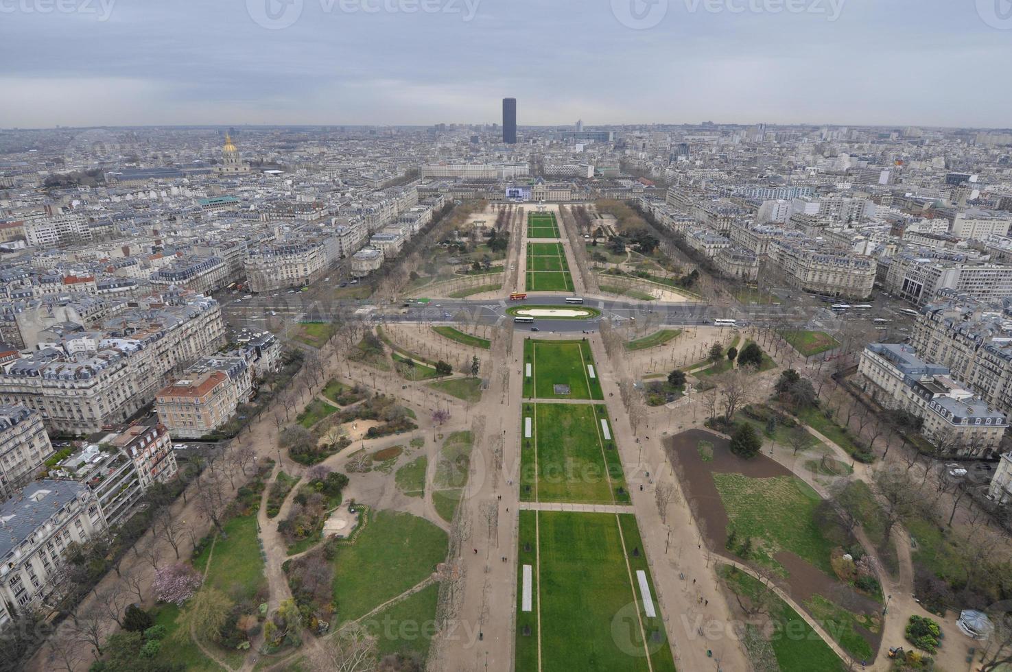 Aerial view of Paris photo