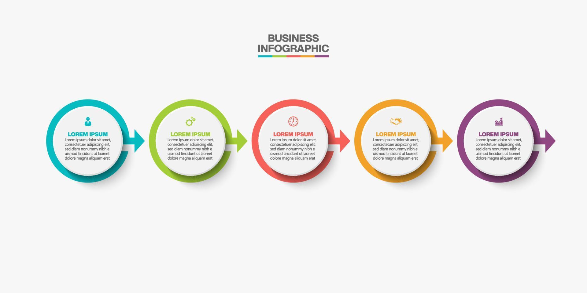Presentation business infographic template vector
