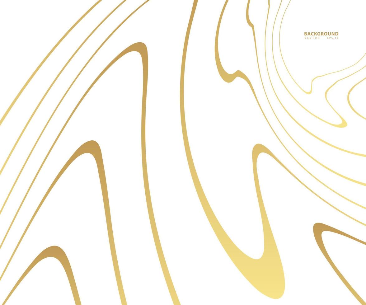 Gold luxurious marble stone pattern with golden wave lines over. Abstract background, vector illustration