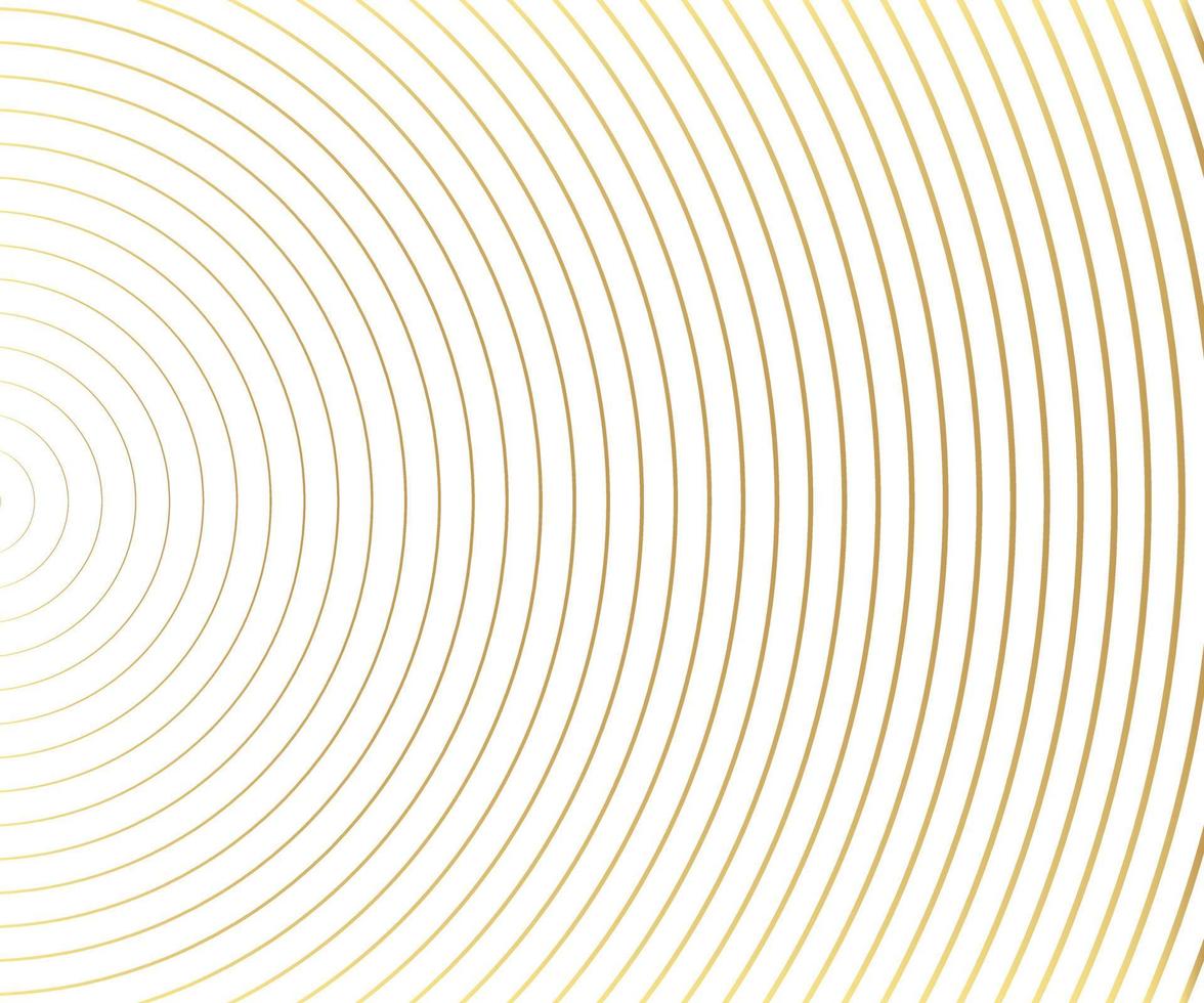 Gold luxurious circle pattern with golden wave lines over. Abstract background, vector illustration