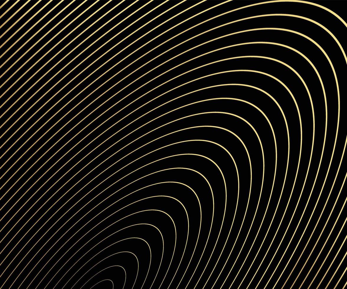 Gold luxurious circle pattern with golden wave lines over. Abstract background, vector illustration