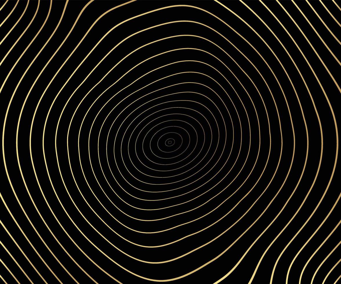 Gold luxurious circle pattern with golden wave lines over. Abstract background, vector illustration