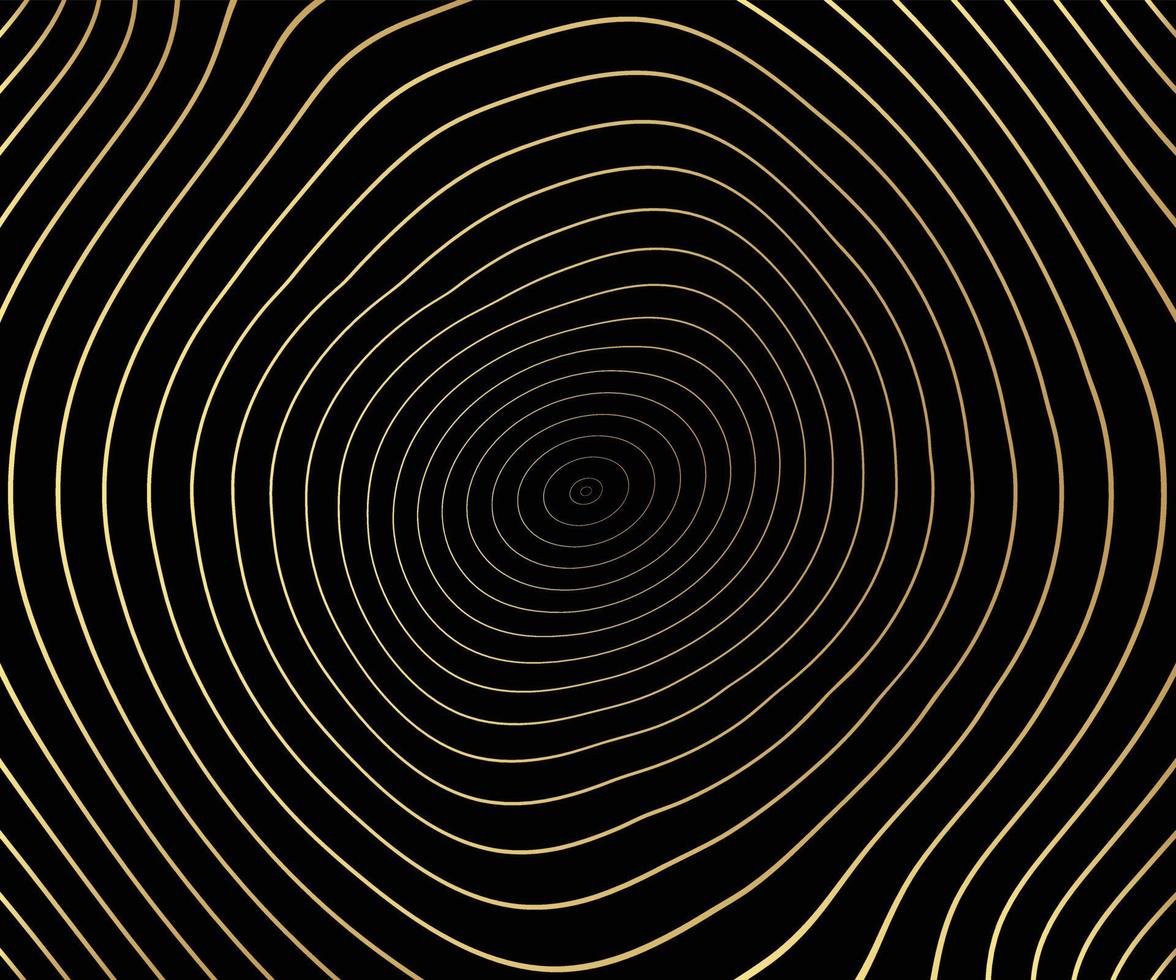 Gold luxurious circle pattern with golden wave lines over. Abstract background, vector illustration