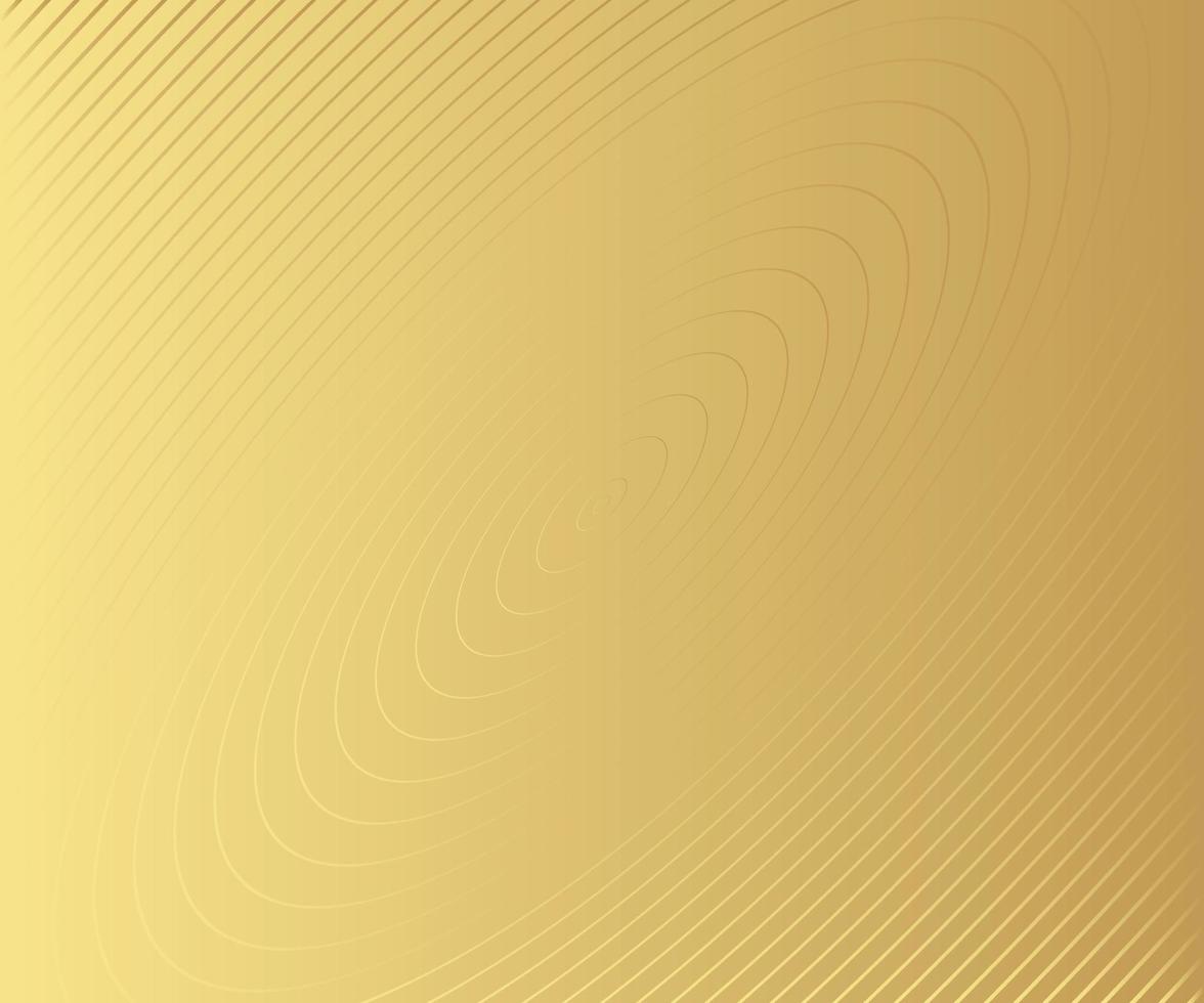 Gold luxurious circle pattern with golden wave lines over. Abstract background, vector illustration