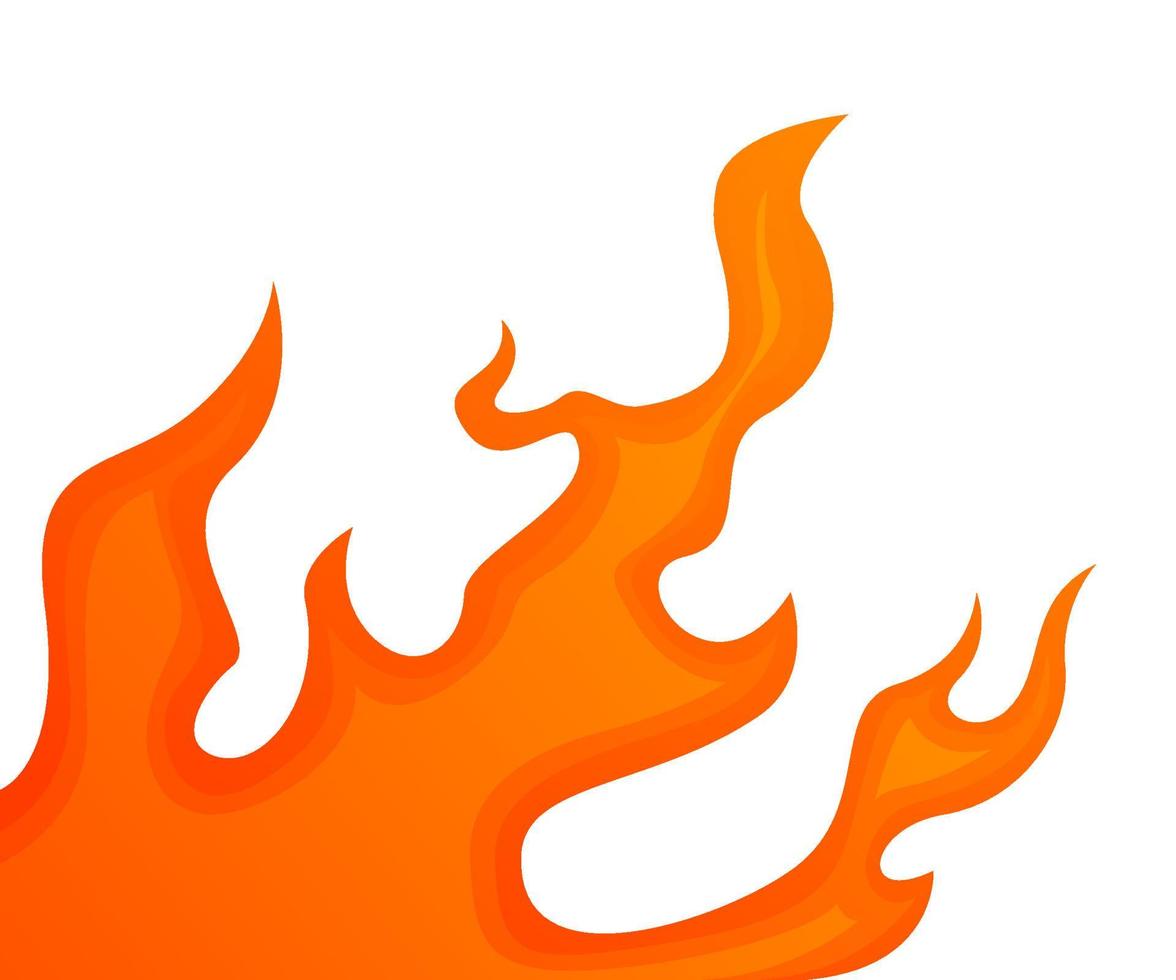 ilustración de un fondo de fuego, elemento fuego, llama, quemadura vector