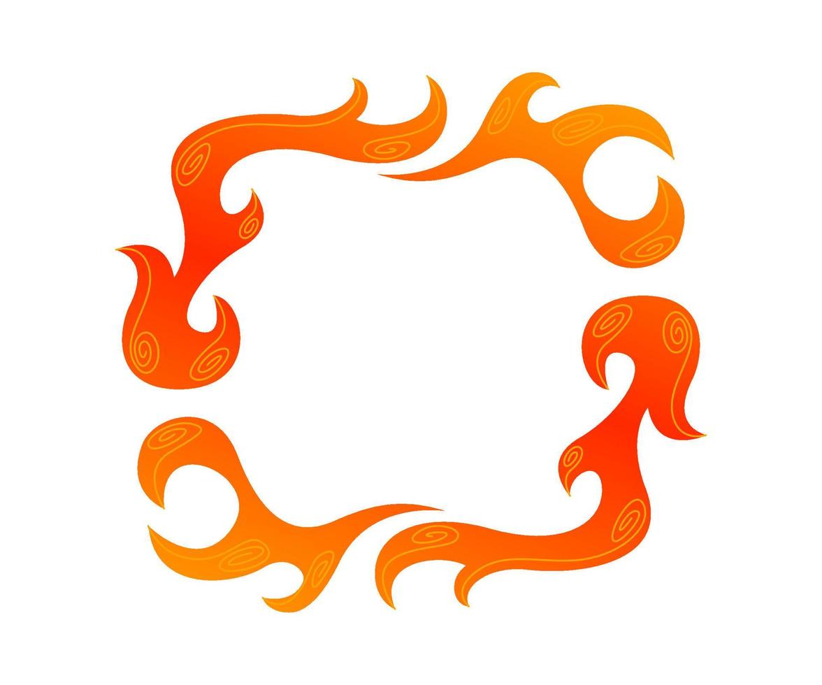 fire frame, vector file fire illustration, illustration of a fire