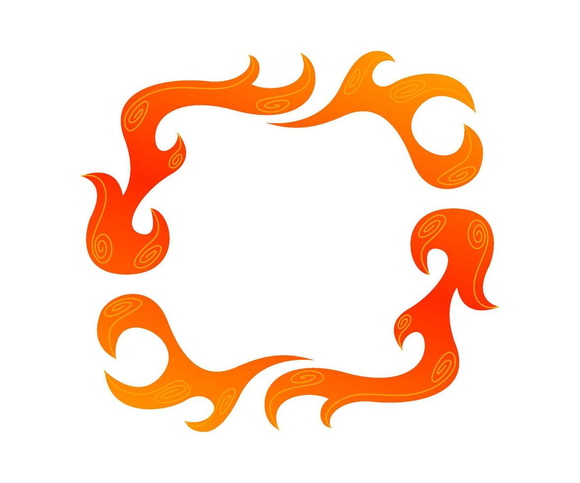 fire frame, vector file fire illustration, illustration of a fire flames