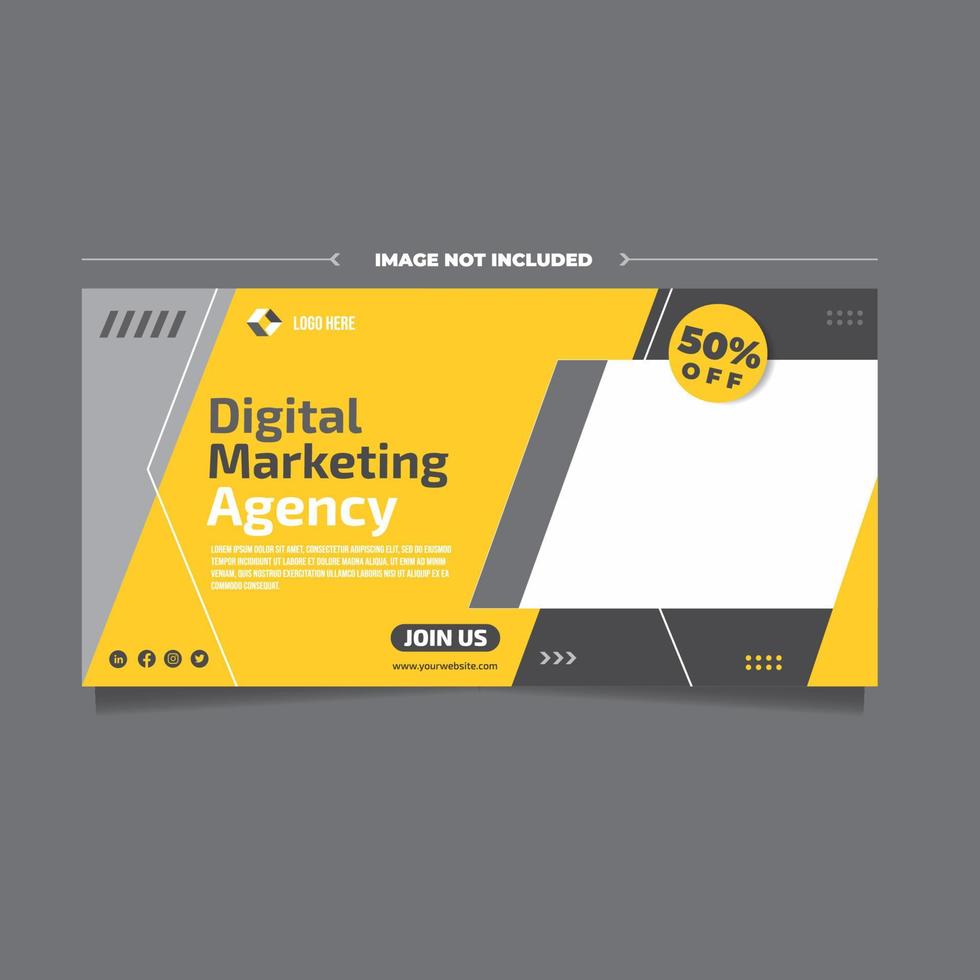 promotion banner for digital marketing agency template vector