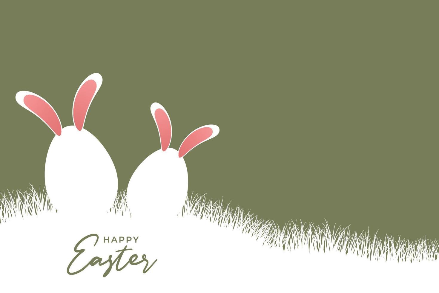 Happy easter background in flat design vector