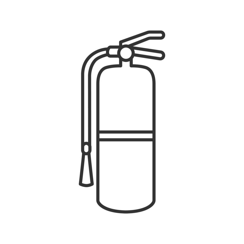 Fire extinguisher linear icon. Firefighting equipment. Thin line