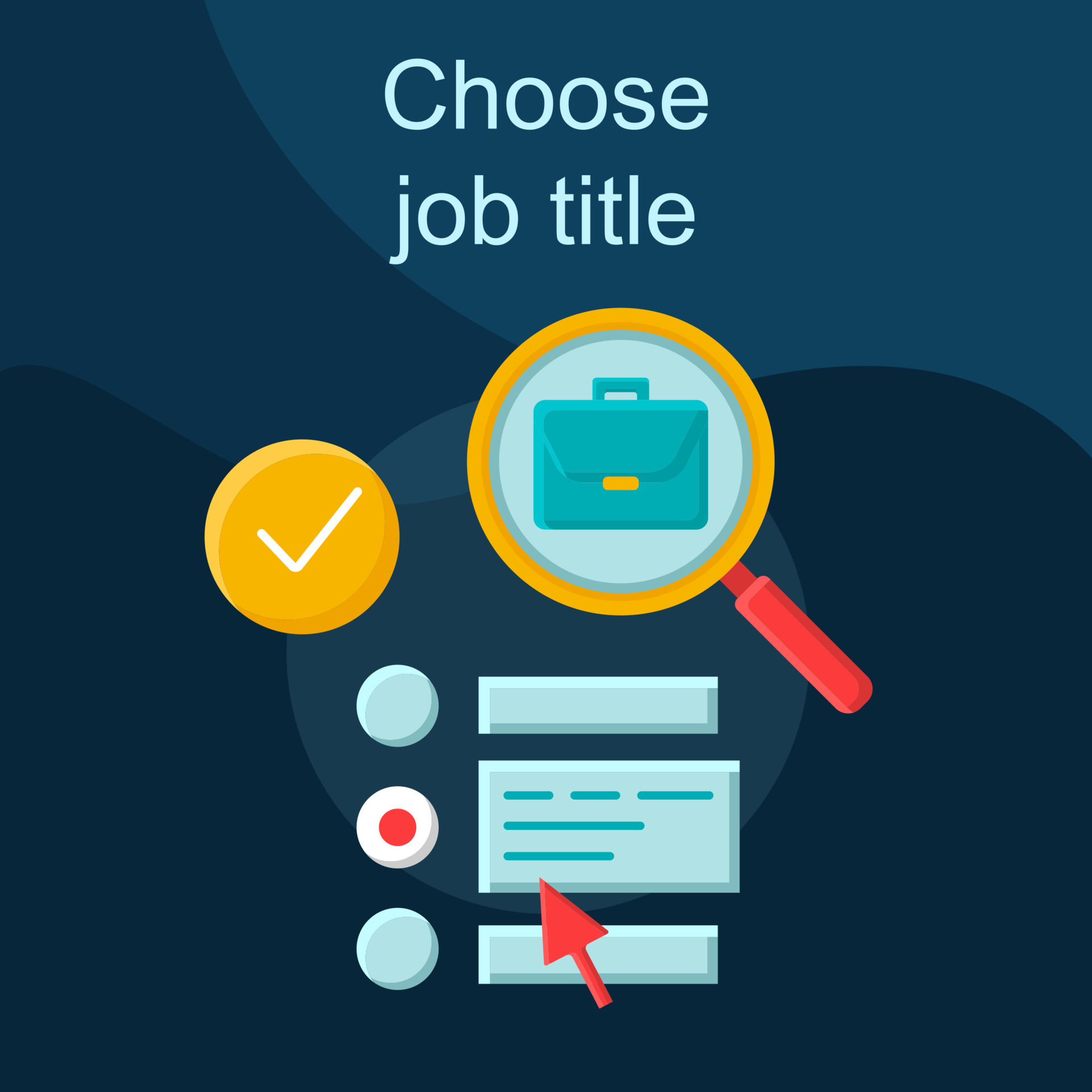 Work Searching Website Flat Concept Vector Icon. Choose Job Title Idea  Cartoon Color Illustrations Set. Employment Agency Software. Career  Planning. Internship. Resume. Isolated Graphic Design Element 6039563  Vector Art At Vecteezy