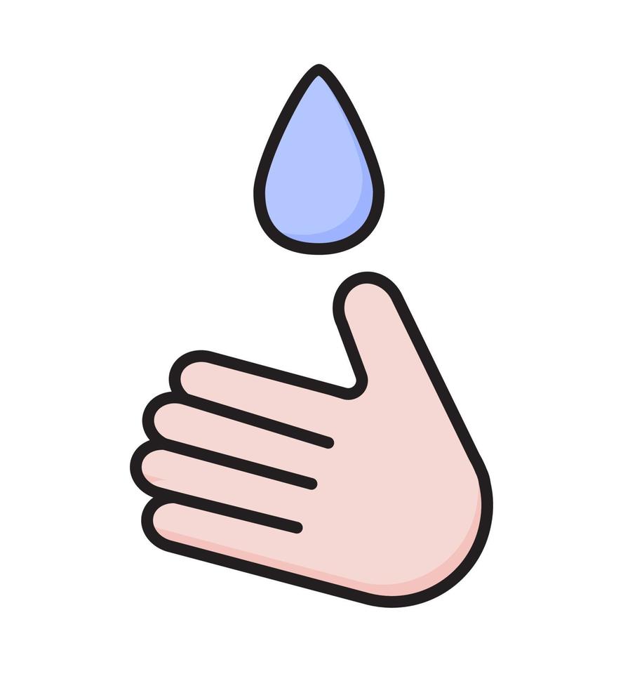 Hand washing icon vector. Wash your hands to prevent coronavirus infection. Skin treatment with soap, aniseptic and water. vector