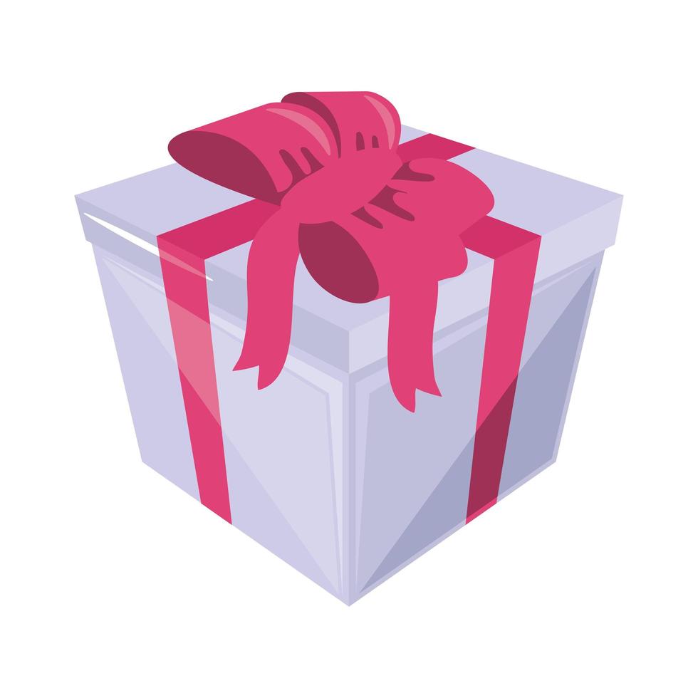 lilac gift box vector