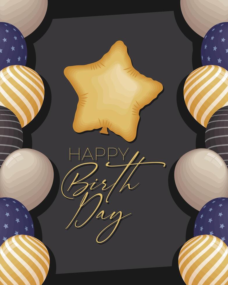 happy birthday celebration card vector