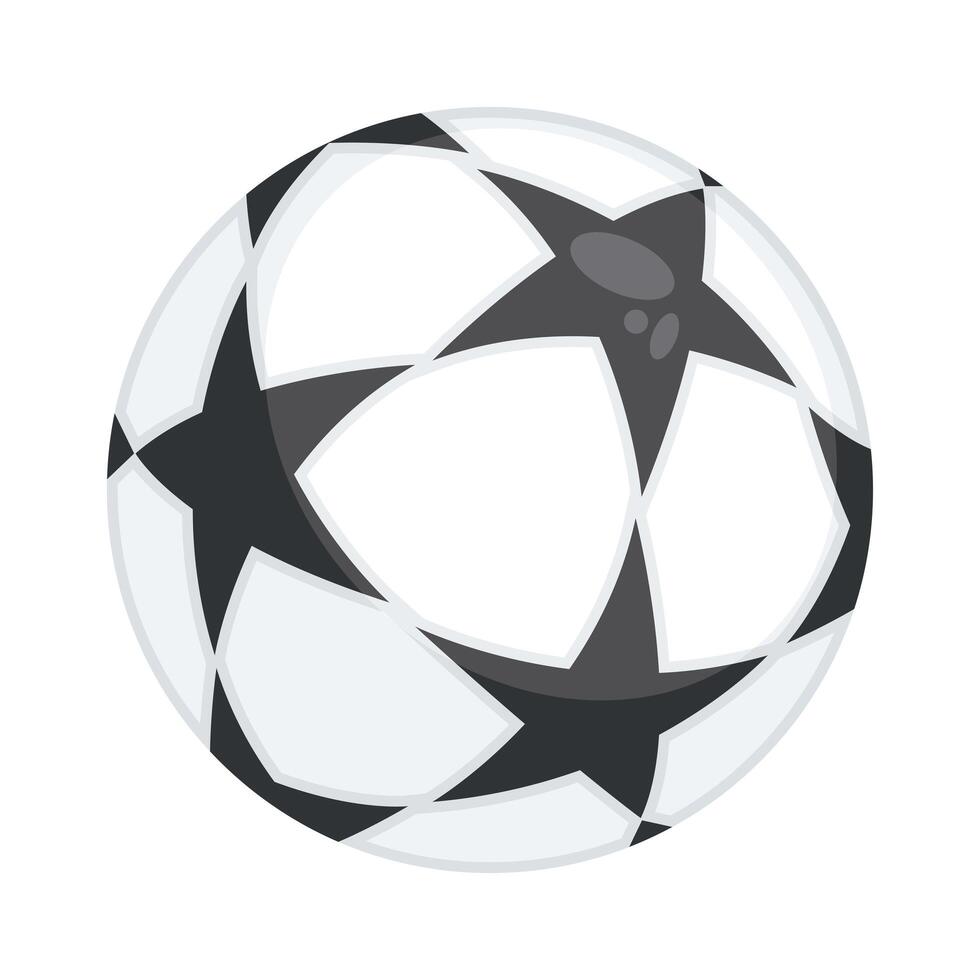 soccer balloon with stars vector