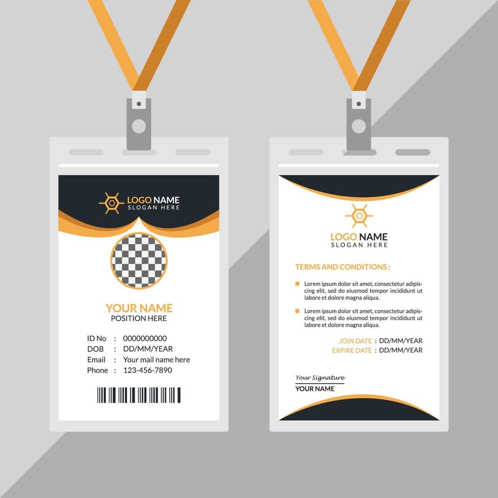 Creative ID card Design vector