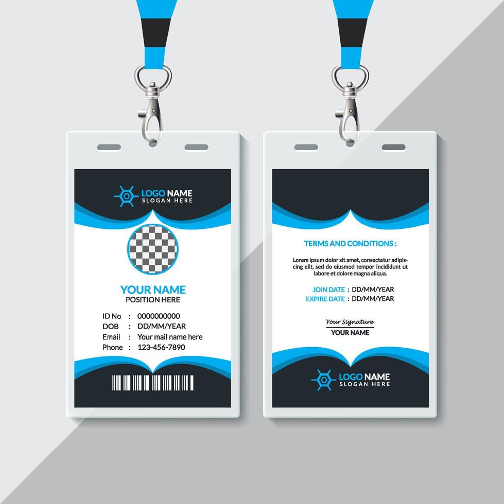 Corporate ID Card Design Template vector