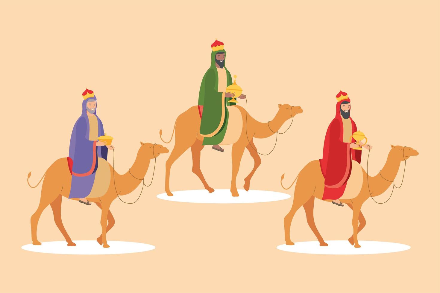 three magic kings vector