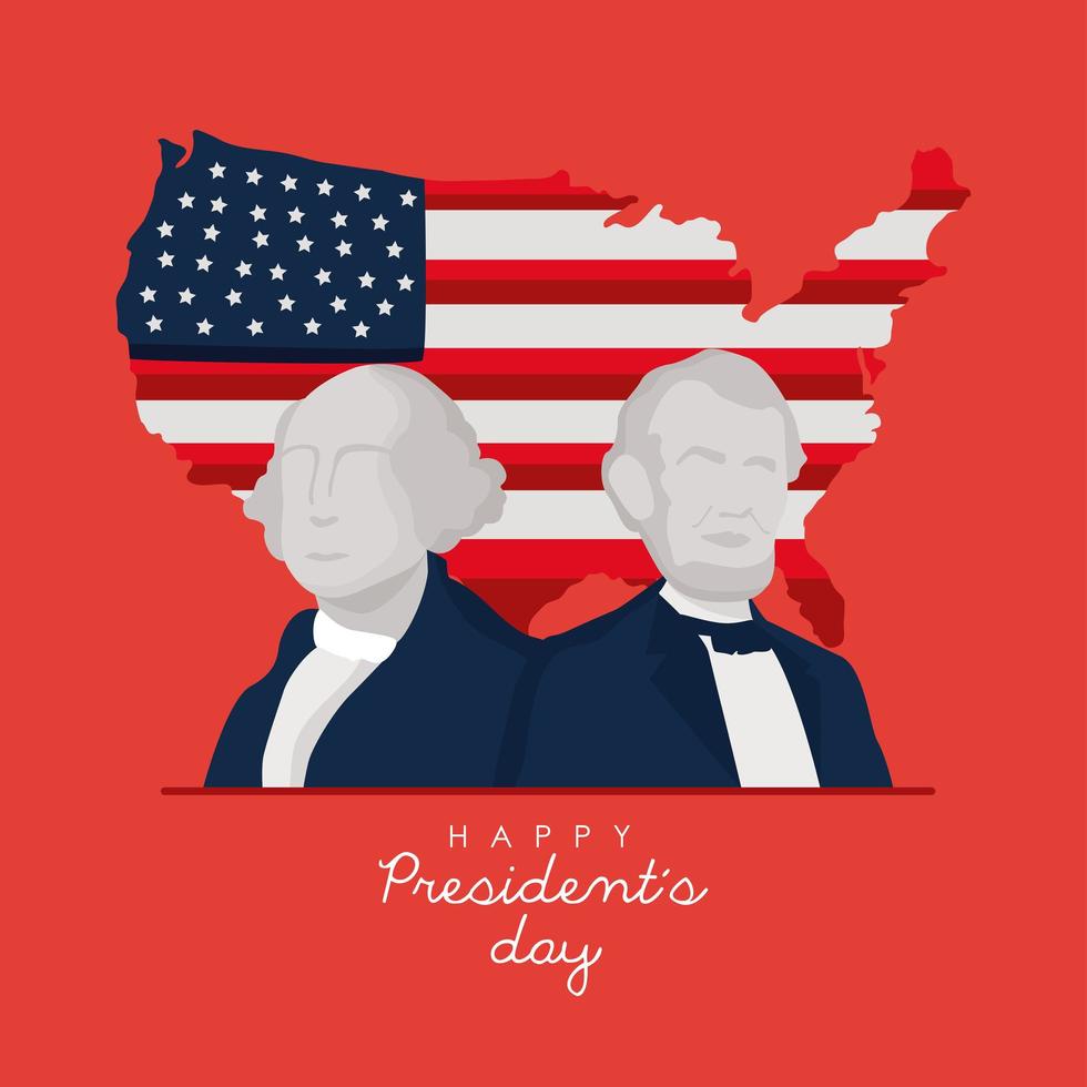 presidents day postcard vector