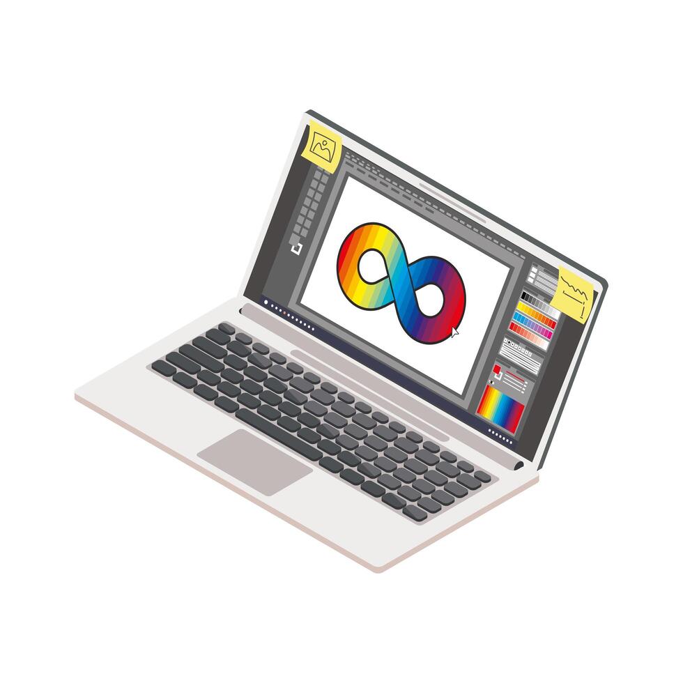 Laptop Drawing Program Vector Art, Icons, and Graphics for Free Download