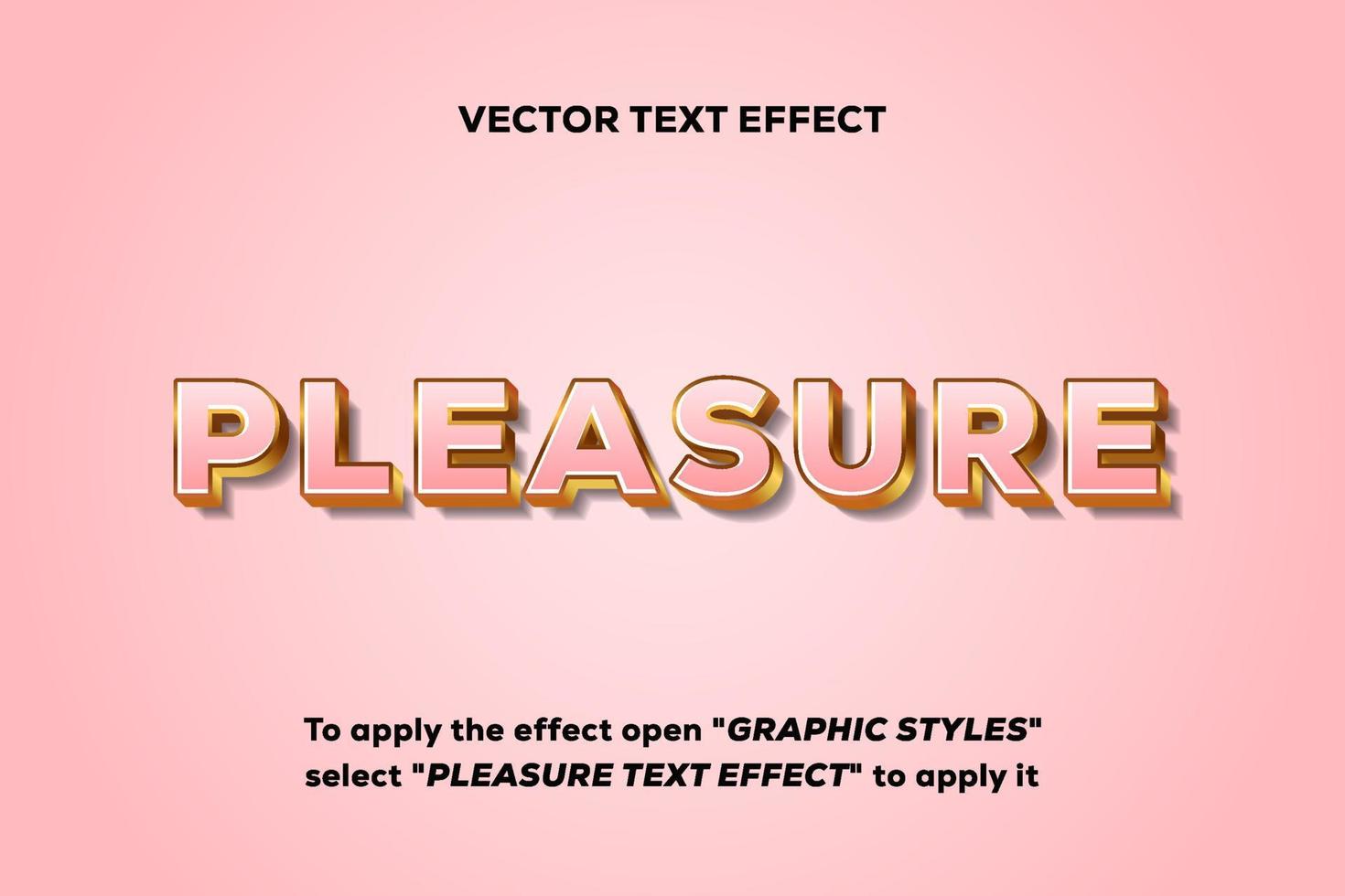 pleasure text effect fully editable vector