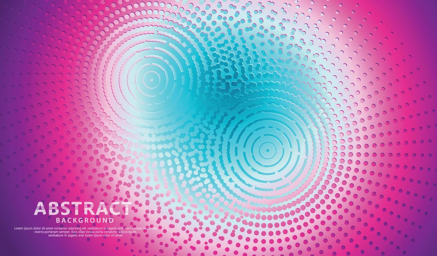 Abstract background with vector geometric illustration of dots halftone sliced shapes textured. Graphic design element.