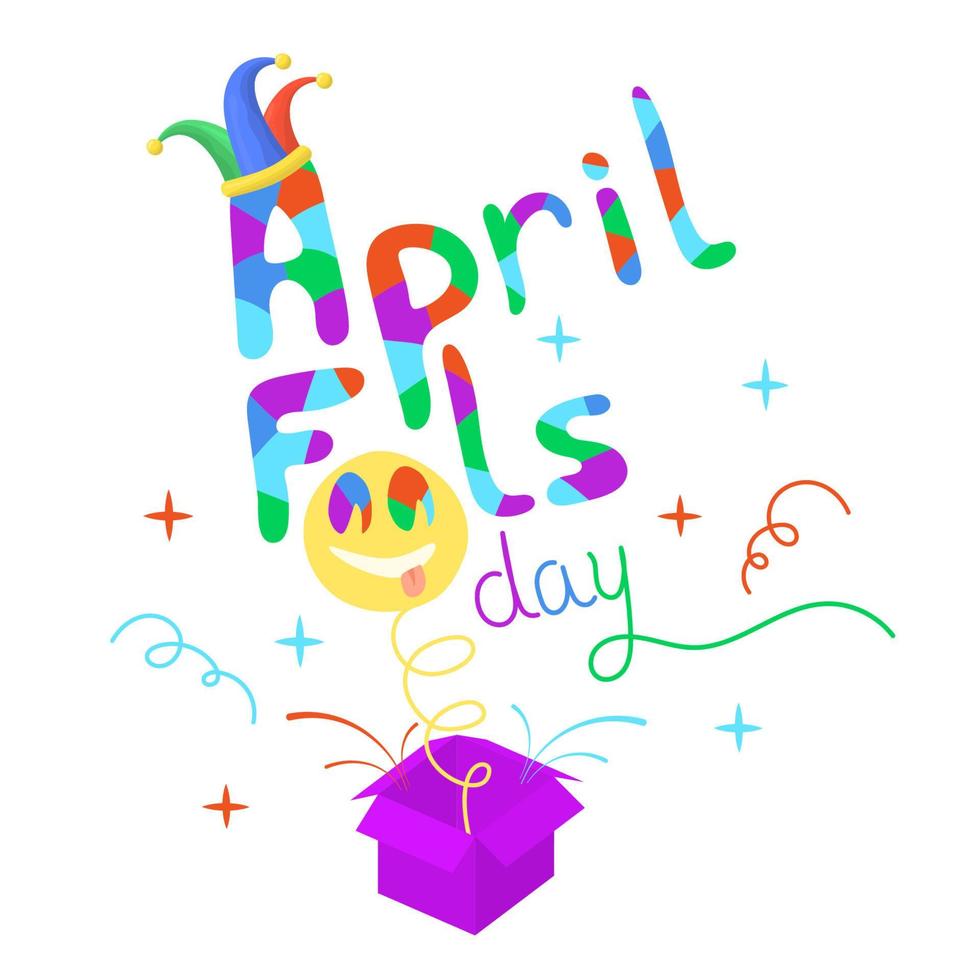 April fool's day. Handwritten lettering for postcards, banners, project design vector