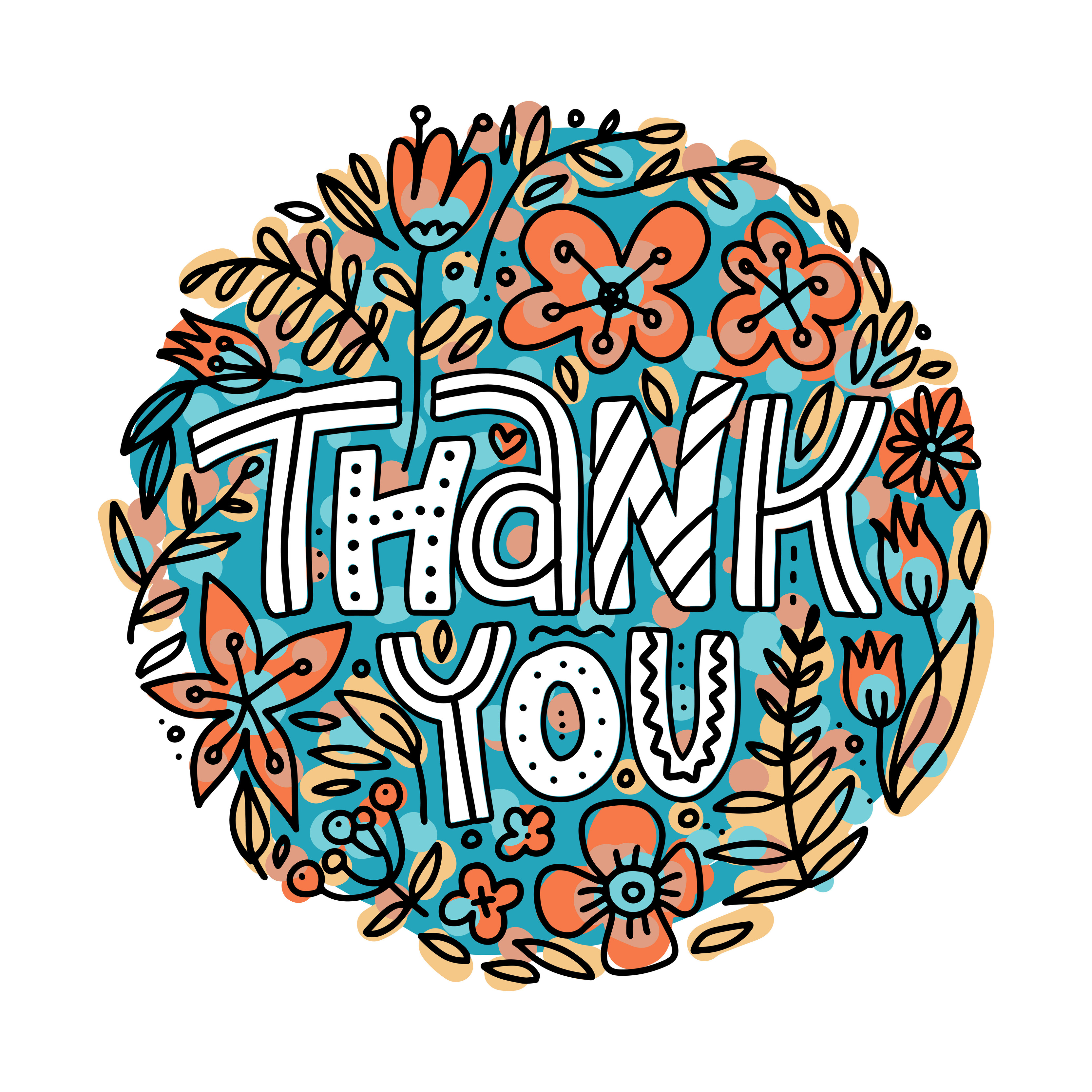 Thank you sticker Hand lettered, Zazzle